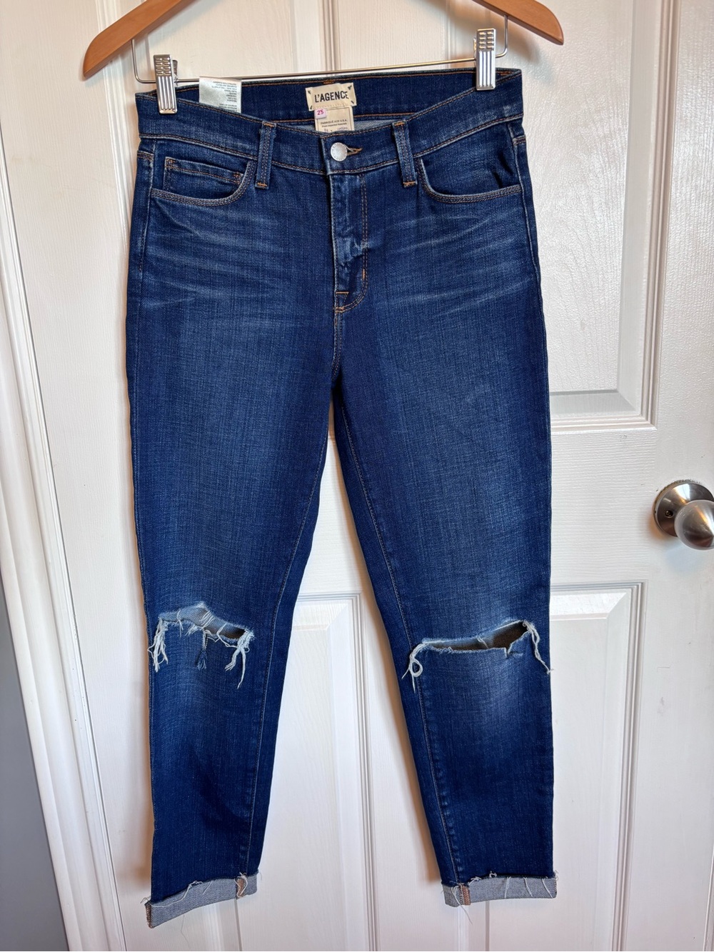 L'Agence Rachel High-Rise Slim Straight Jeans Size 25
